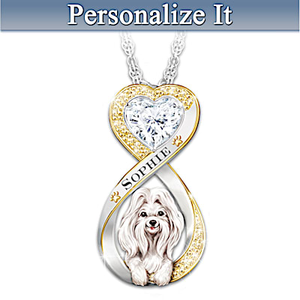 Always In My HeartMaltesePersonalized Pendant Necklace