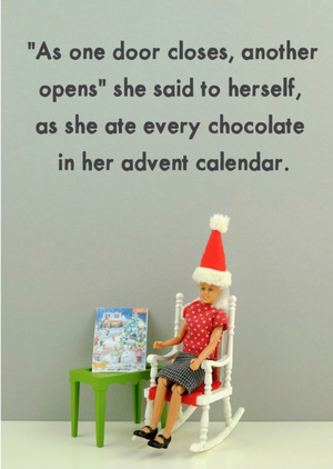 Funny Dolls As One Door Closes Christmas Card