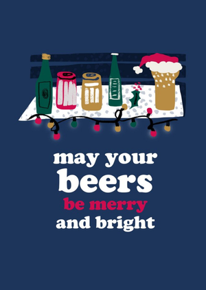 So Groovy May Your Beers Be Merry And Bright Christmas Card