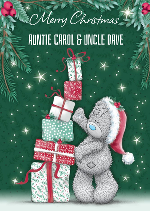 Me To You Tatty Teddy cute Christmas Card for Auntie and Uncle