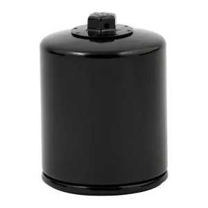 K&N Spin On Oil Filter For 80-98 B.T, 84-22 XL, 08-12 XR1200 & 97-02 Buell In Black Finish With Top Nut (Repl. 63796-77A & 63805-80A) (KN-170)