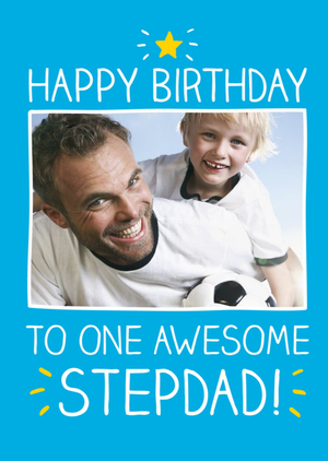 Happy Jackson Happy Birthday Stepdad Photo upload Card