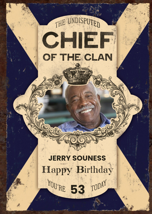 Scotlands Chief Of The Clan Photo Upload Card