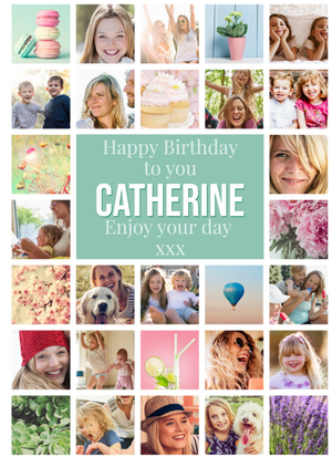 Happy Birthday Multi Photo Upload Enjoy Your Day Birthday Card