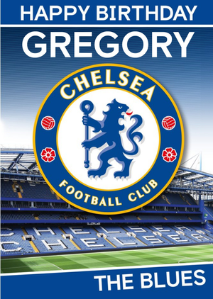 Chelsea FC Birthday Card - Happy Birthday - The Blues