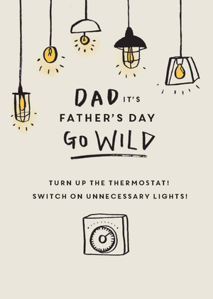 UKG Go Wild With The Lights Father's Day Card