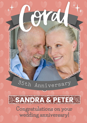 Coral 35Th Anniversary Card