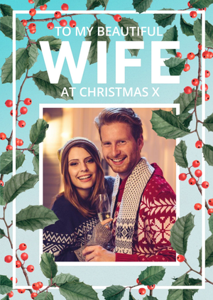 Natural History Museum Beautiful Wife Photo Upload Christmas Card