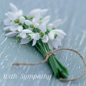 Photographic Snowdrop Flowers Sympathy Card