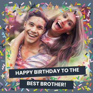 Moonpig Happy Birthday Best Brother Photo Upload Card