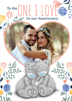 Me To You Tatty Teddy To The One I Love On Our Anniversary Photo Upload Card