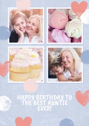 Best Auntie Ever Photo Upload Birthday Card