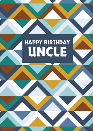 Uncle Geometric Birthday Card