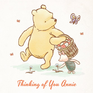 Disney Classic Pooh Thinking Of You Personalised Card