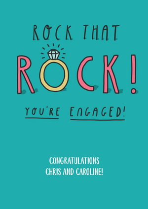 Rock That Rock Engagement Personalised Card