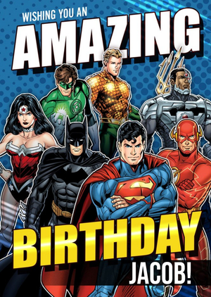 Justice League Amazing Birthday card