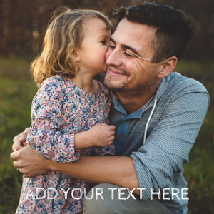 Square Personalised Text And Photo Upload Card