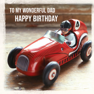 Moonpig Speed Racer Dad Birthday Card