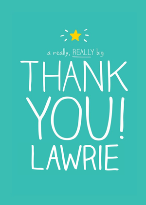 Really Really Big Thank You Typography Card