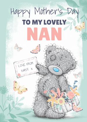 Me To You Tatty Teddy To My Lovely Nan Cute Mother's Day Card