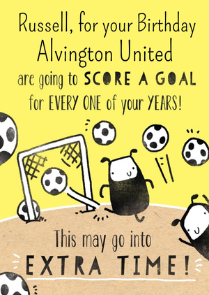 Deeply Sheeply Score A Goal Birthday Card
