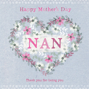 Moonpig Flower-Shaped Heart To My Nan Mother's Day Card