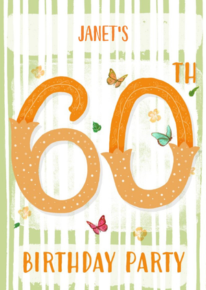 Personalised 60Th Birthday Party Invitation