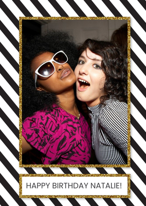 Black & White Birthday Card