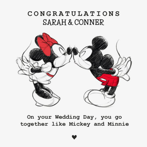Mickey Mouse Mickey And Minnie Mouse Congratulations On Your Wedding Day