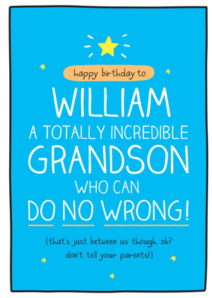 Happy Birthday Card - A totally incredible Grandson