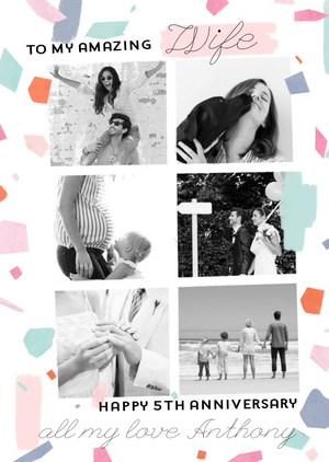 Anniversary photo upload Card - To My Amazing Wife