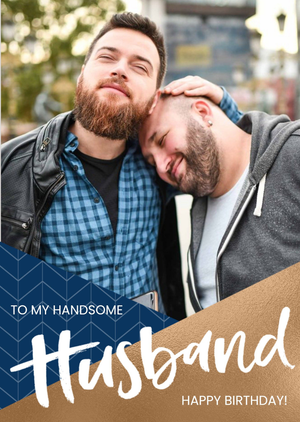 Husband Photo Upload Birthday Card