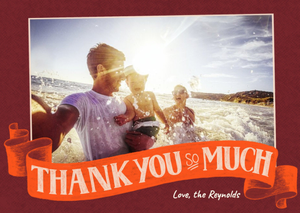 Thank you photo upload Postcard from the family
