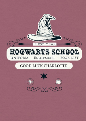 New School card - Hogwarts School