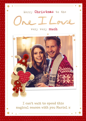 Boofle Photo upload Christmas Card To the One I Love Very Very Much