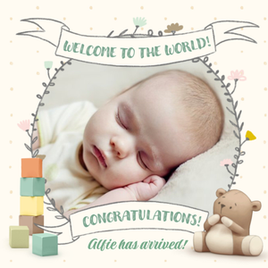 Moonpig Cute New Baby Photo Upload Card