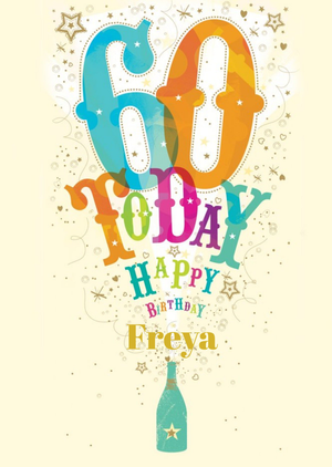 60th Birthday Card - Personalised 60th Card