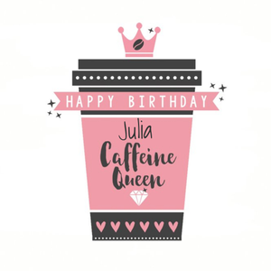 Moonpig Birthday Card - Cee - Caffeine - Caffeine Queen