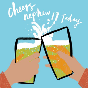 Moonpig Illustrated Cheers Nephew 19 Today Birthday Card