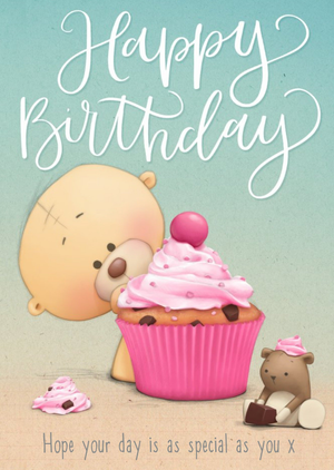 Big Cupcake Happy Birthday Personalised Card