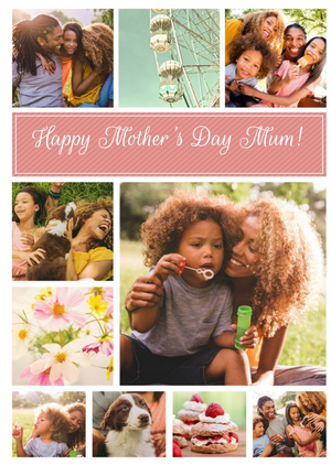 Pastel Multi Photo Mother's Day Card