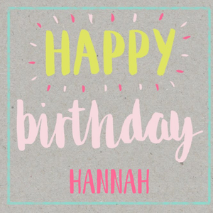 Moonpig Neon Letters Personalised Name Happy Birthday Card