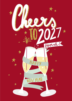 Cheers To 2027 Happy New Year Card