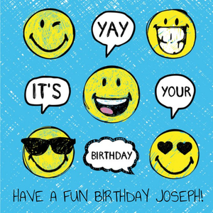 Moonpig Smiley World Yay It's Your Birthday