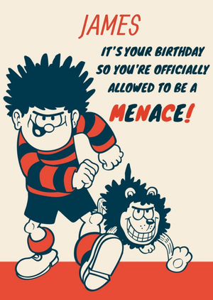 Danilo Beano Dennis The Menace And Gnasher Birthday Card
