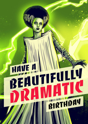 Universal Monsters The Bride Of Frankenstein Horror Birthday Card