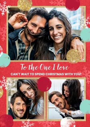 Wrapped Up Photo Upload Christmas Card To The One I Love Can't Wait To Spend Christmas With You