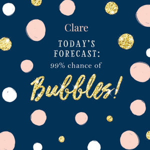 Moonpig Birthday Card - Forecast - Bubbles - Champagne - Prosecco - Cava