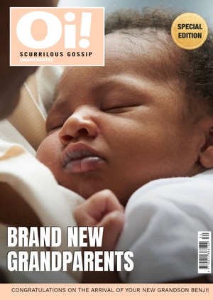 New Grandparents Photo Upload Spoof Magazine Card