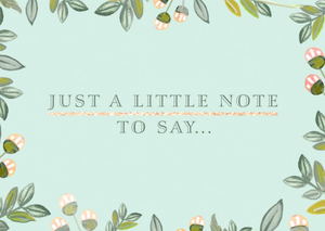 Buds In Bloom Border Personalised Just A Little Note To Say Postcard